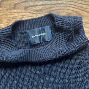 Reformation High Neck Cropped Sweater Tank